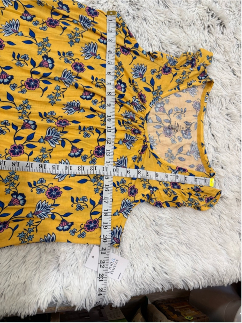 Croft & Barrow Floral Sleeveless Nightgown Dress Size 1X NWT Yellow Modal Blend - Picture 9 of 14